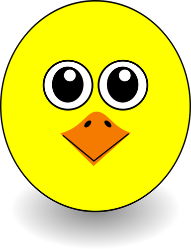 Cartoon Funny Chick Face Clipart