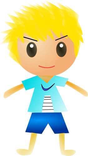 Yellow-Haired Kid Clipart