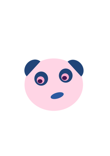 Pink Panda Bear Face Clipart