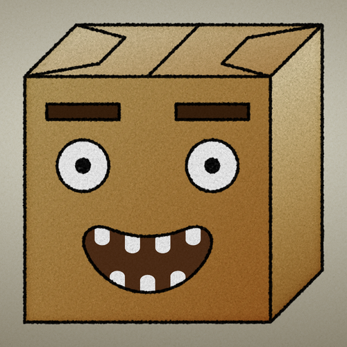 Paper Box With Crooked Smile Clipart