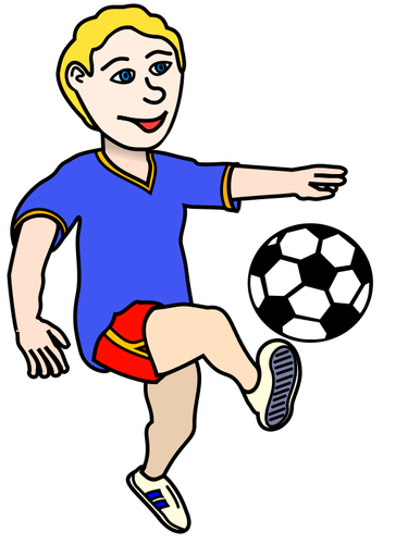 Boy Playing Soccer Clipart