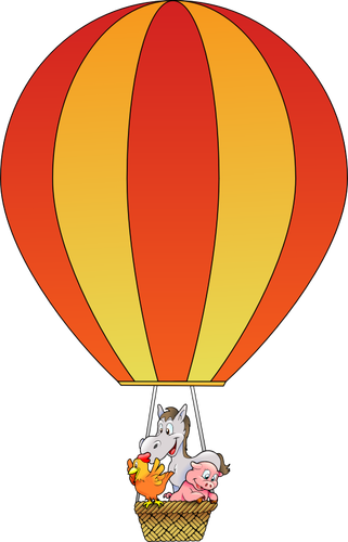 Farm Animals In Balloon Clipart