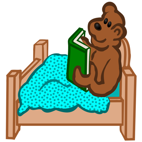 Bear Lying In The Bed Clipart