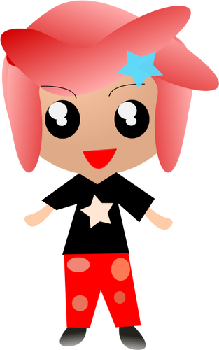 Anime Kid With Red Hair Clipart