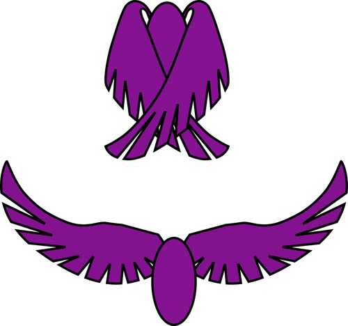 A Pair Of Open And Closed Wings Clipart