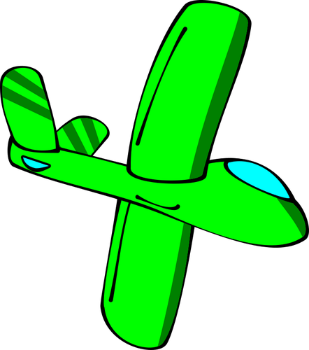 Green Cartoon Glider Clipart