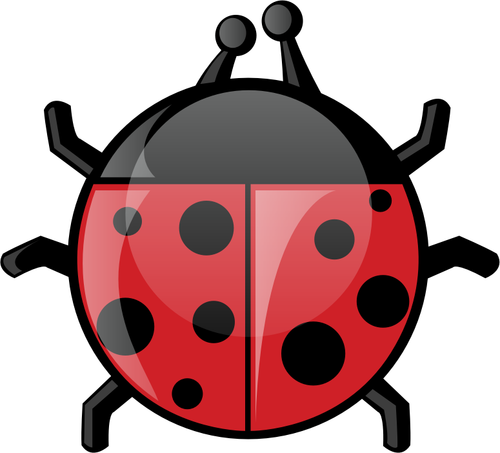 Ladybug In Cartoon Style Clipart