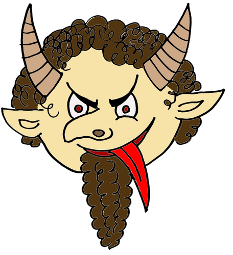 Devil With Beard Clipart