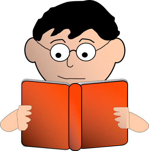 Cartoon Image Of Man With Glasses Clipart