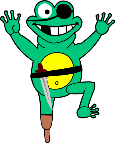 Frog The Pirate Clipart