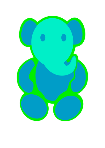 Blue Elephant Clipart