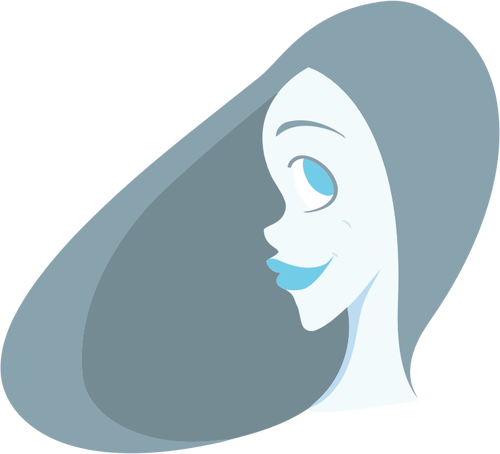 Cartoon Lady Profile Clipart