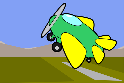 Cartoon Of Ascending Aircraft Clipart