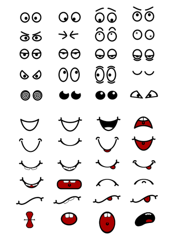 Cartoon Mouth And Eyes Clipart