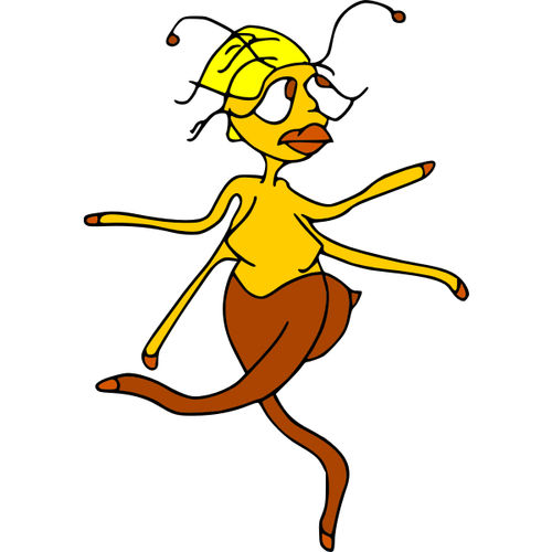 Bee Caricature Clipart