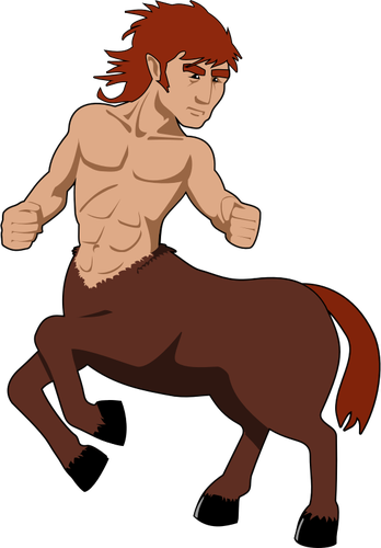 Of Redhead Centaur Clipart