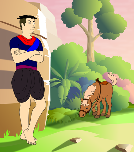Man With Horse Clipart