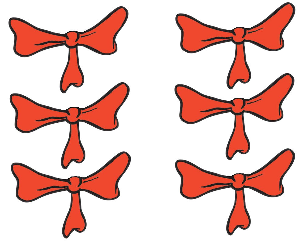 Cat In The Hat Bow Tie Pattern Clipart