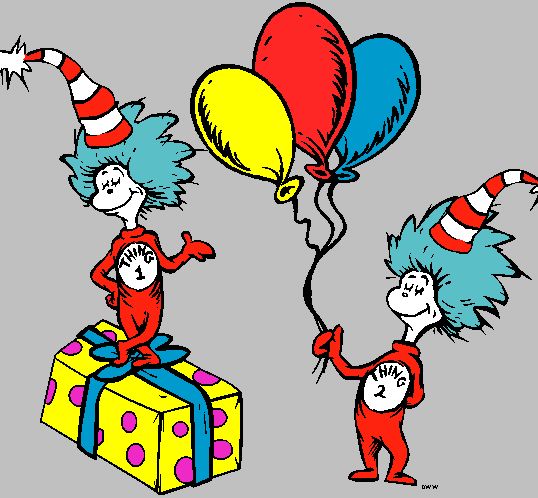 Cat In The Hat Thing 1 And Clipart