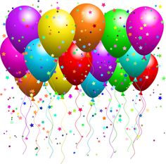 Celebration Birthday On Balloons And Happy Birthday Clipart