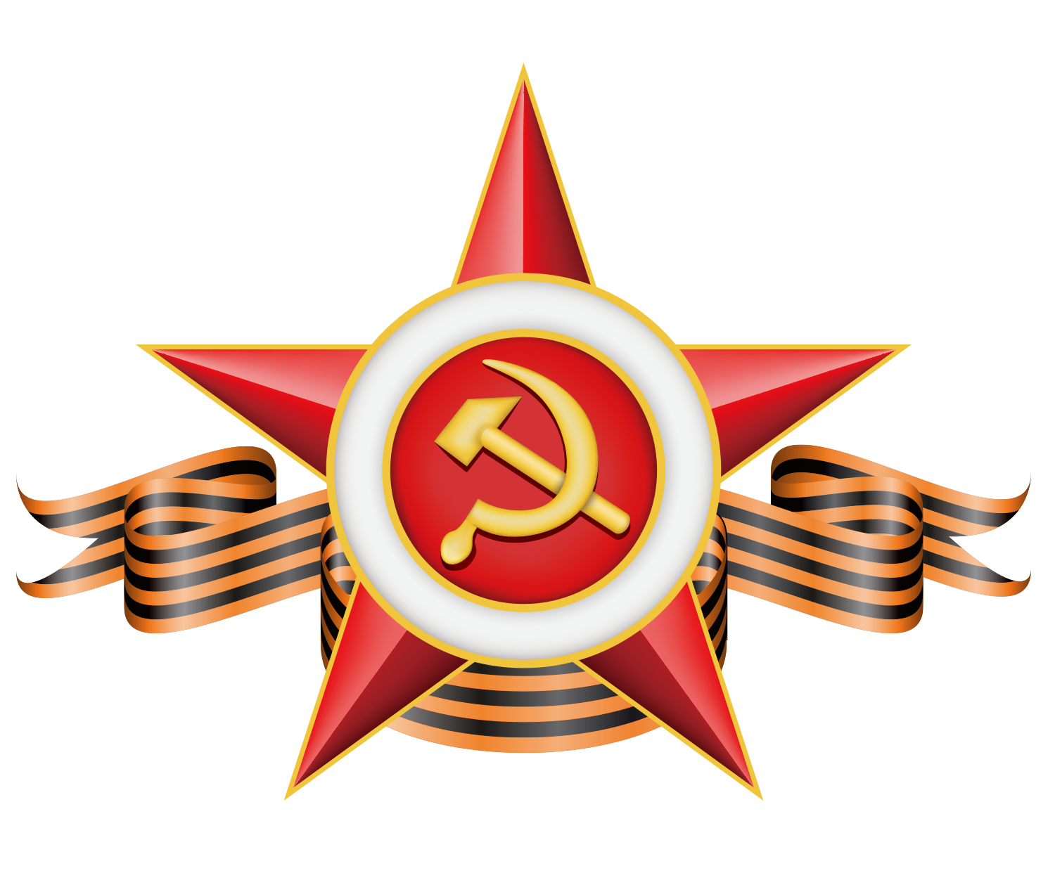 Great Star Of Order Victory Patriotic Emblem Clipart