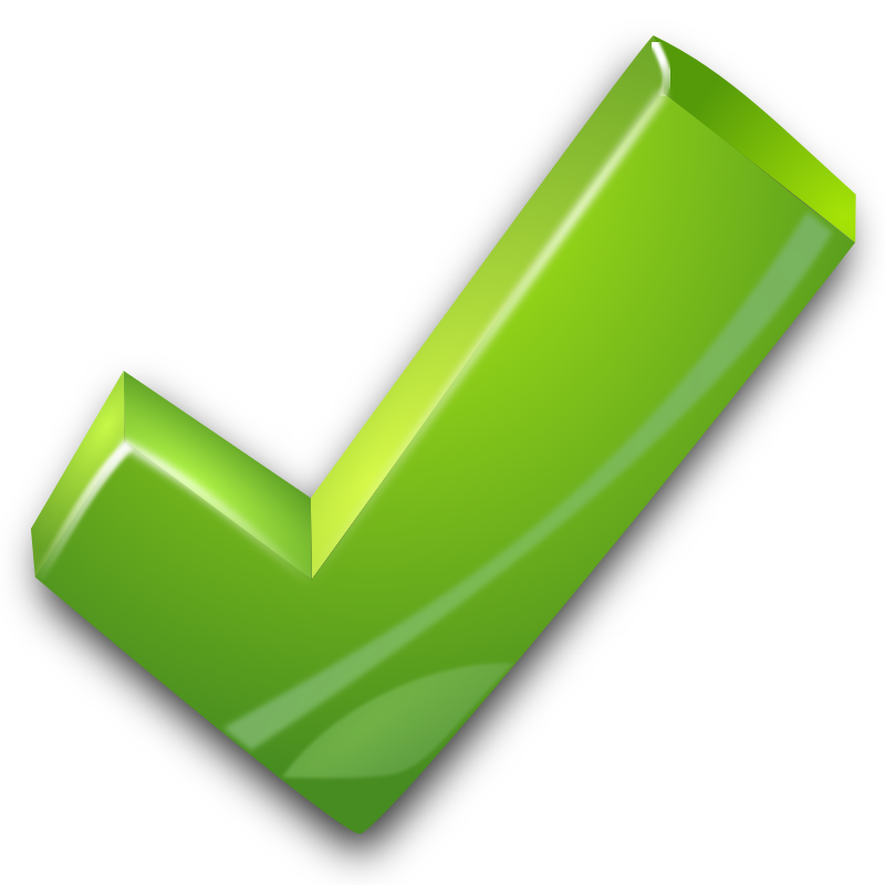Free Green Check Mark Png Image Clipart