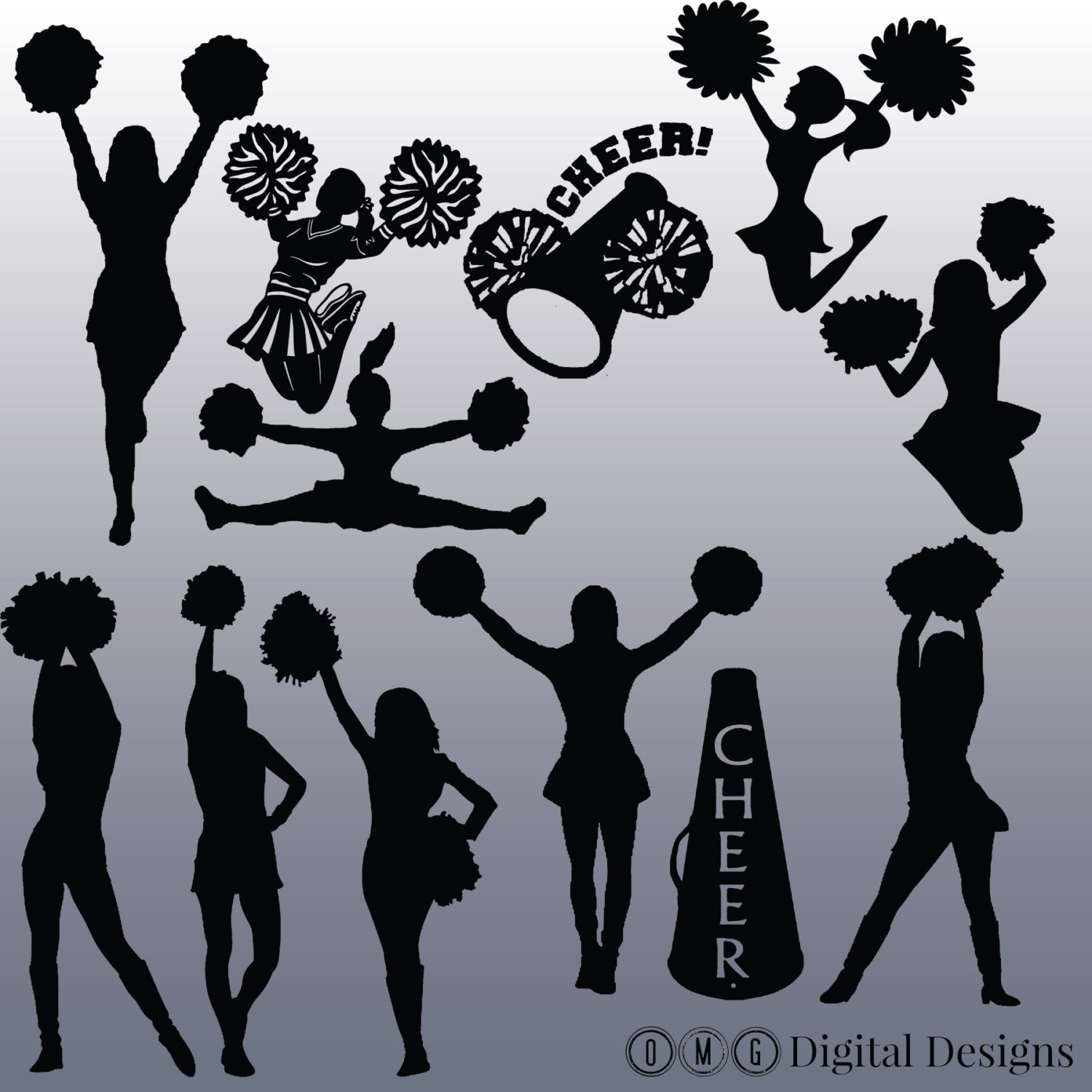 Cheerleading Silhouette Png Image Clipart