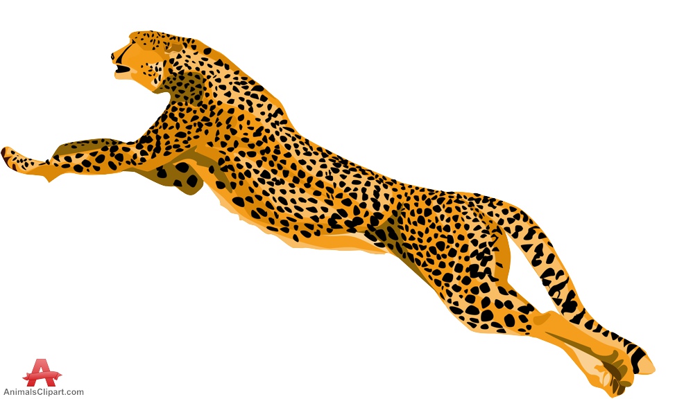Cheetah Jumping Design Download Download Png Clipart