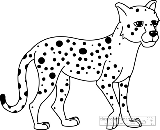 Cheetah Outline Kid Png Image Clipart
