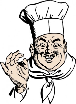 Happy Chef Vector In Open Office Drawing Clipart