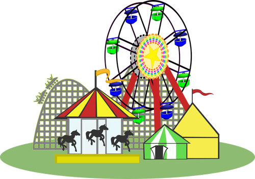 Of Circus With Facilities For Children Clipart
