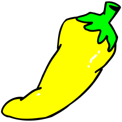 Yellow Hot Chili Pepper Borders And Clipart