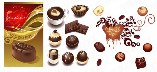 A Variety Of Chocolate Vector Png Image Clipart