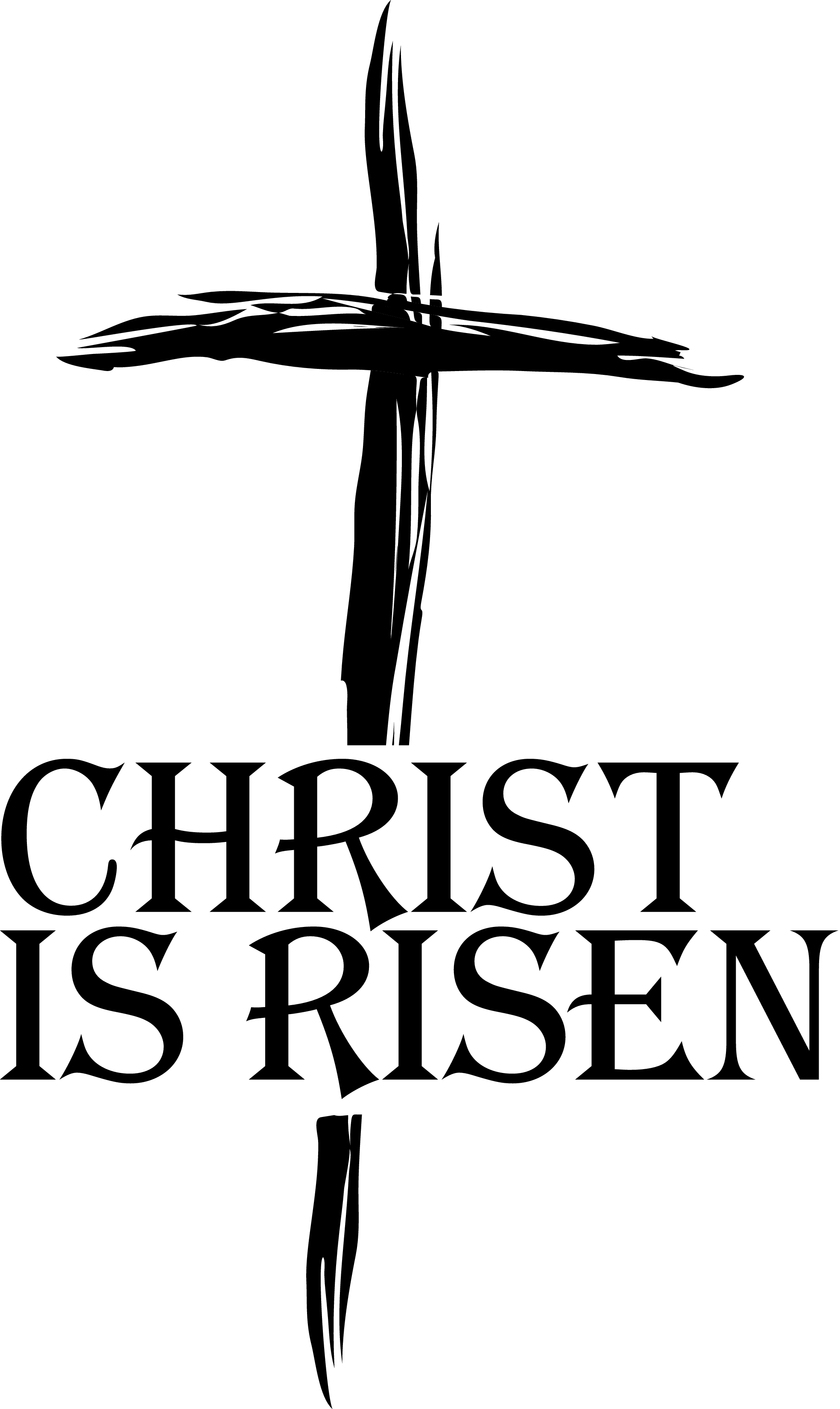 Christian Easter Religious Black And White Easter Clipart