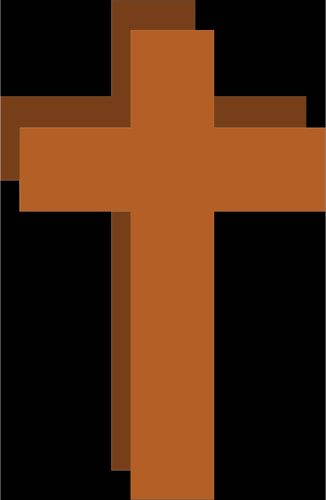 Christian Cross With Shadow Clipart