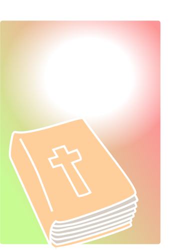 Bible Closed In Colorful Background Clipart