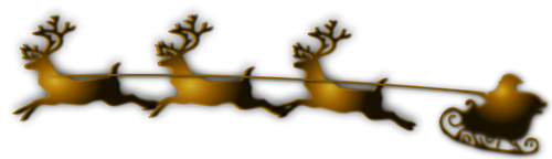 Santa And Reindeer Clipart