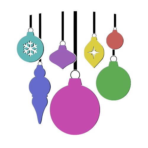 Ornaments For A Christmas Tree Clipart