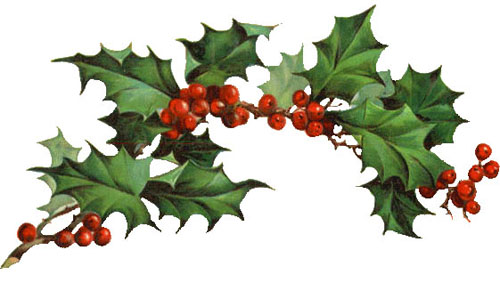Free Christmas Vintage Holly Hd Photo Clipart