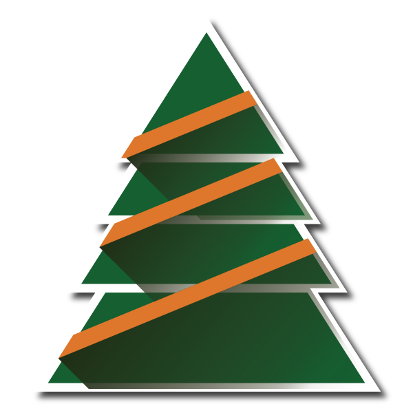 Triangle Tree Christmas PNG Image High Quality Clipart