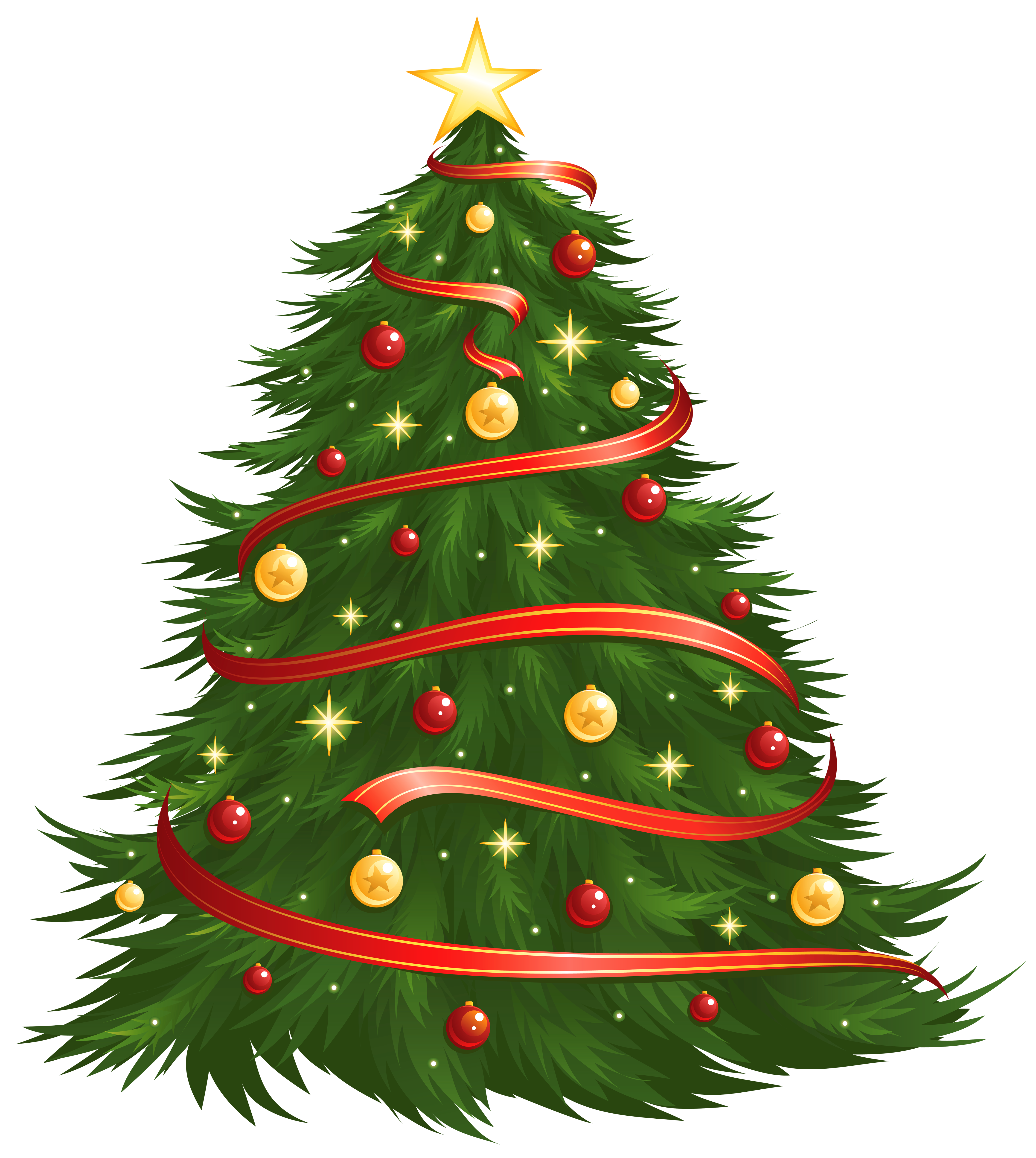 Tree Transparent Large Decorated Christmas Size Clipart