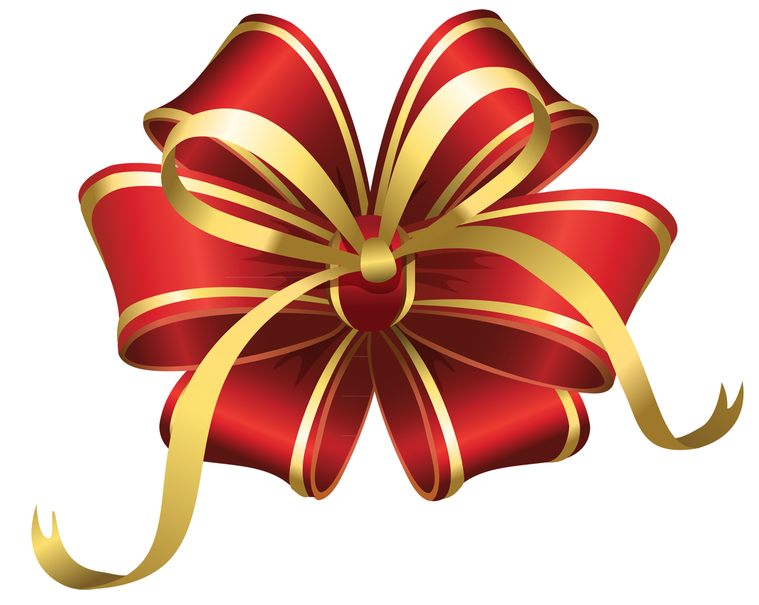 Decorative Gift Bow Transparent Christmas Red Clipart