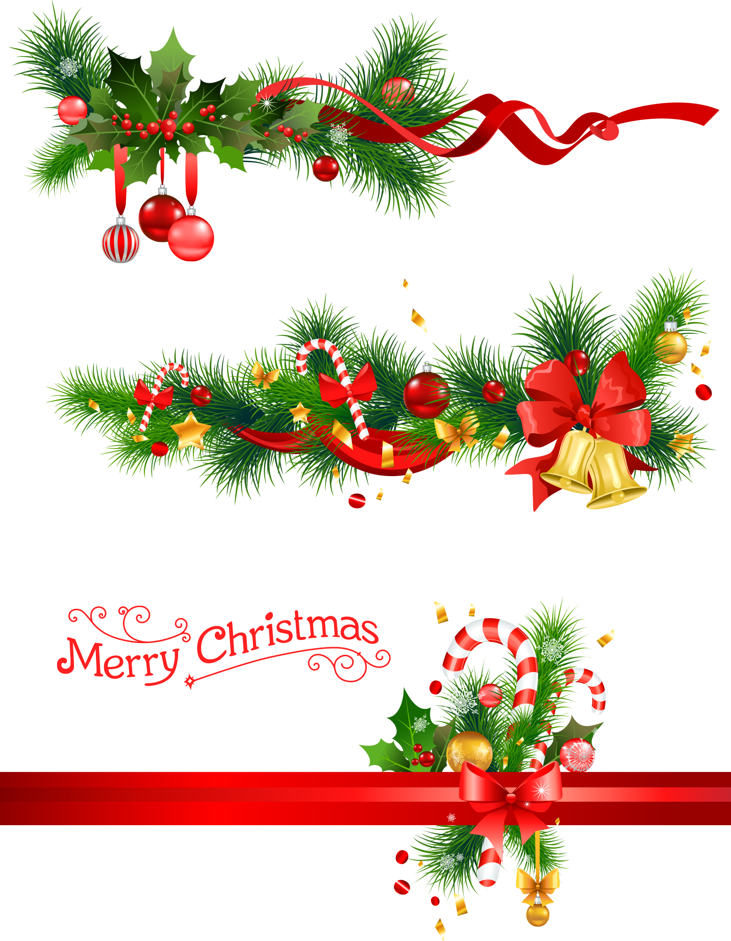 And Cane Branches Tree Candy Decoration Pine Clipart
