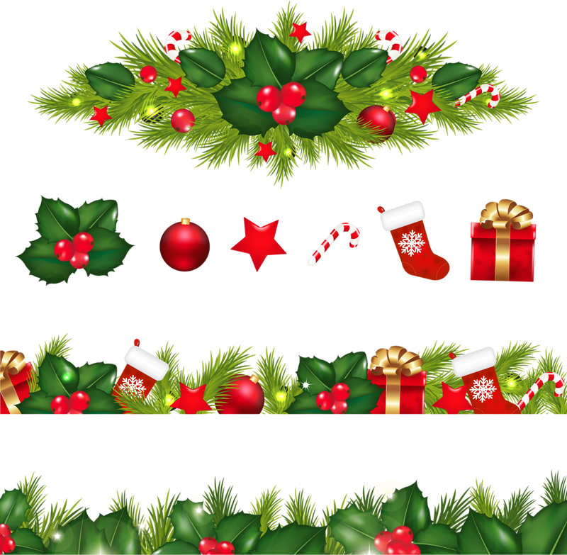 Decoration Border Christmas Garland Free PNG HQ Clipart