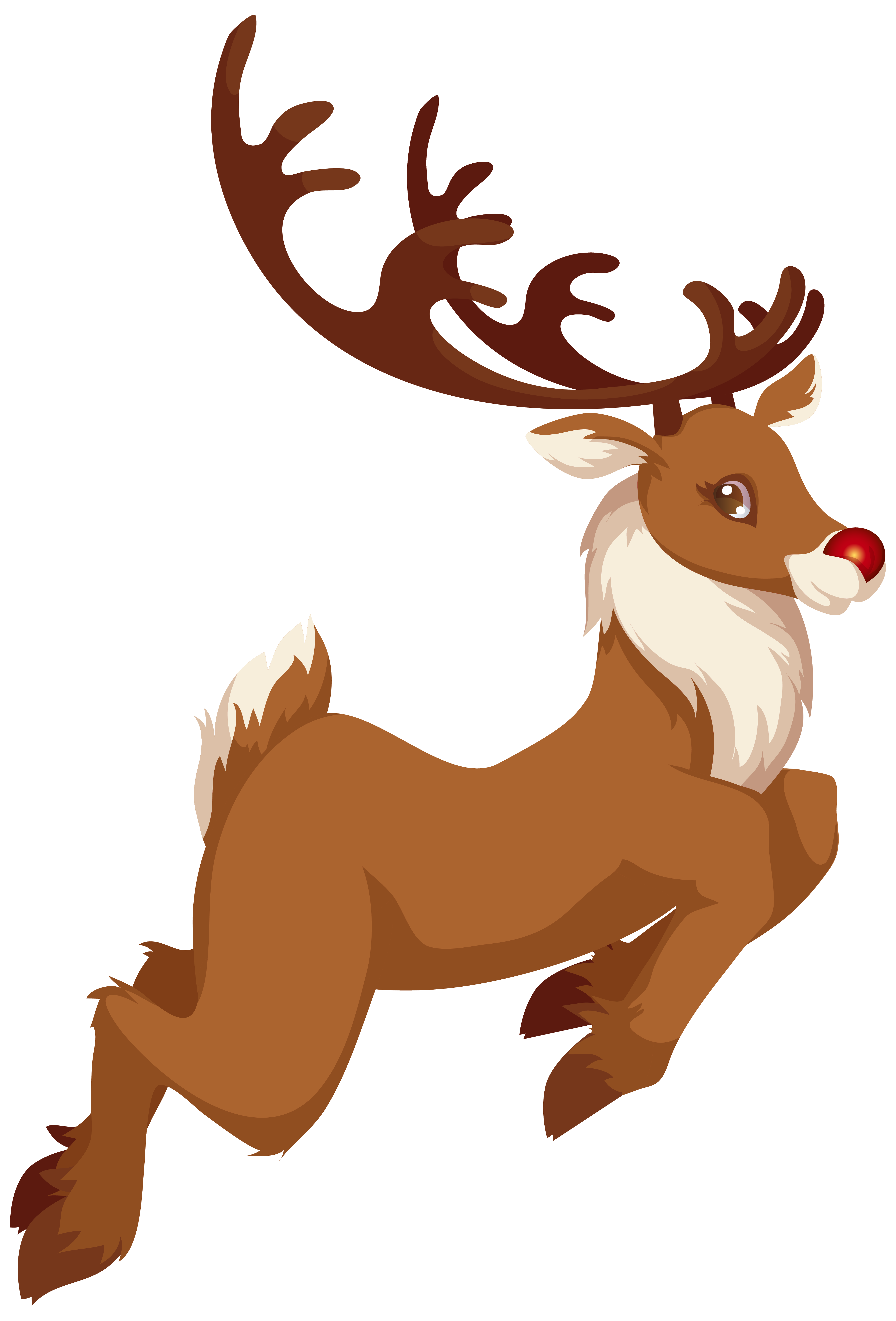 Claus Rudolph Reindeer Santa Christmas Free Download PNG HD Clipart