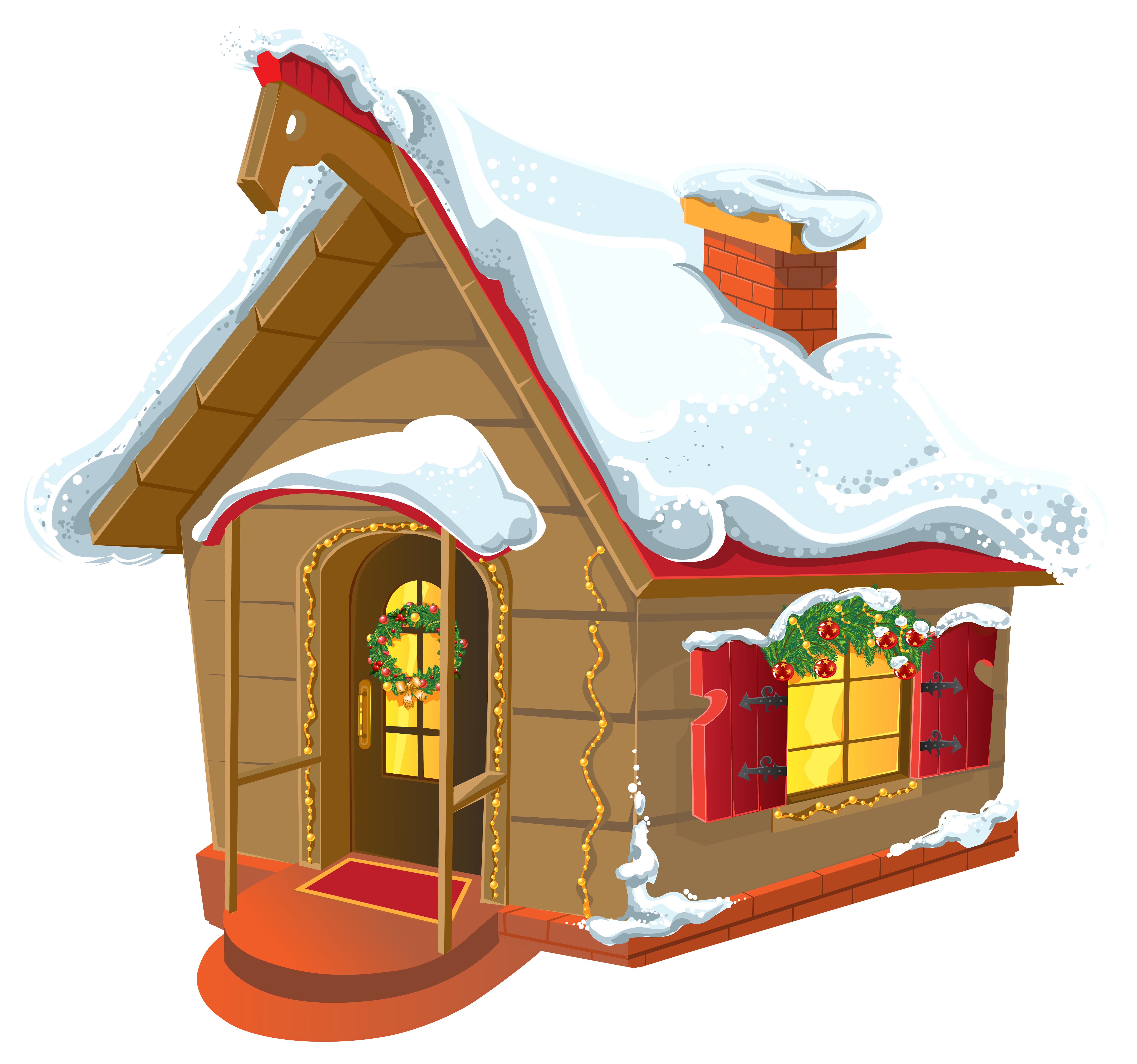 House Christmas Winter Download HQ PNG Clipart