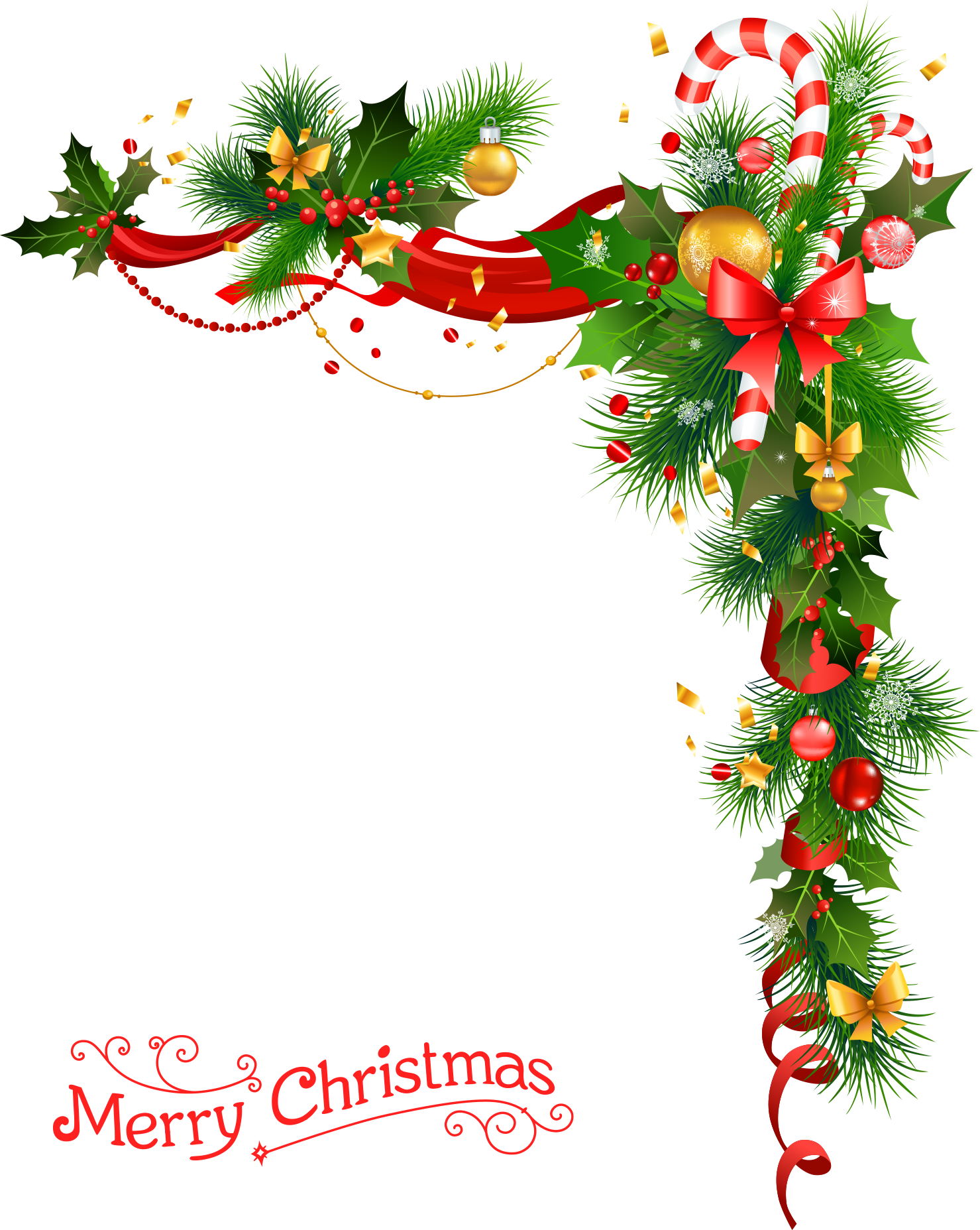 Wreath Tree Decoration With Christmas Bells Clipart