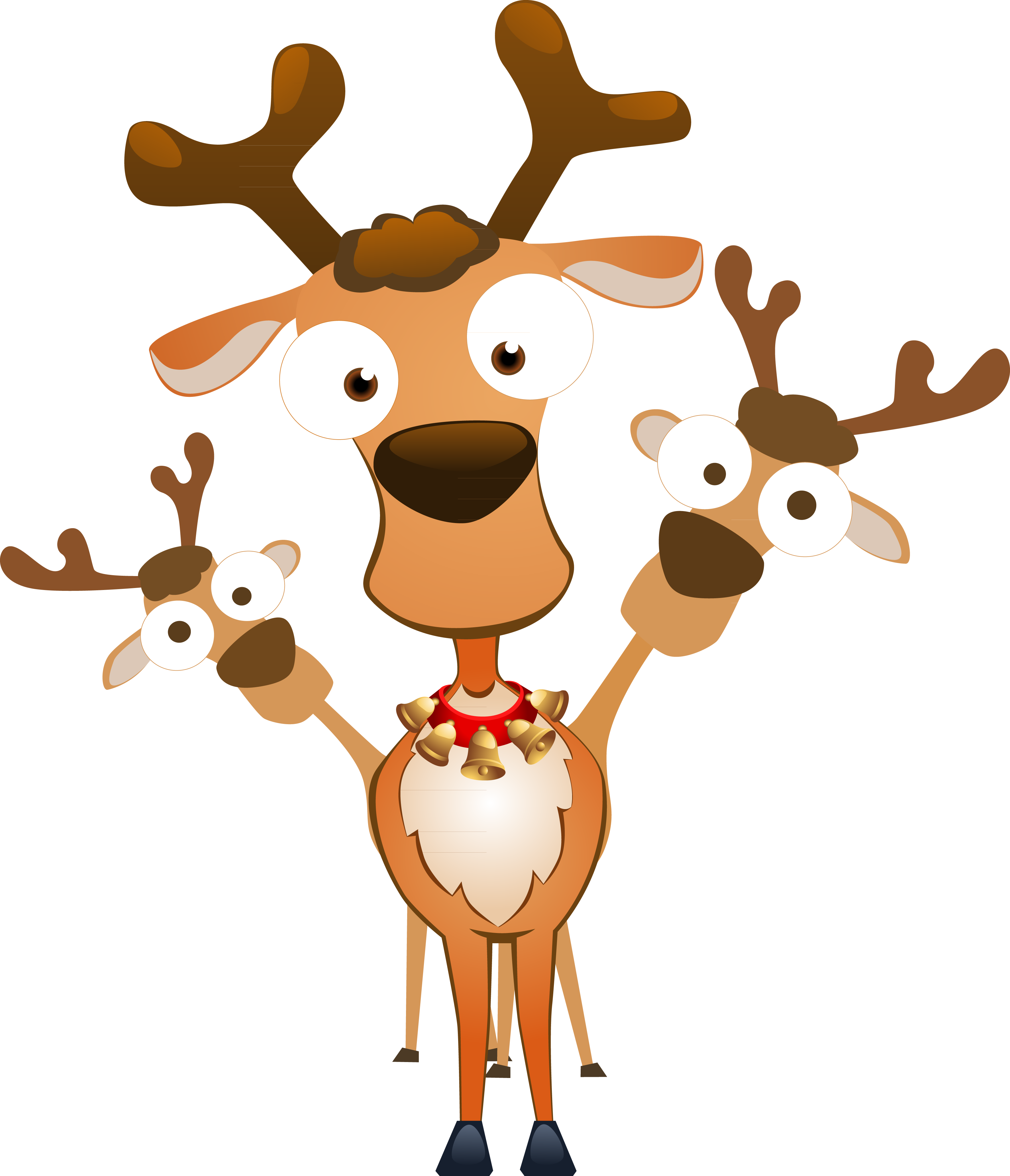 Claus Rudolph Reindeer Santa Christmas Download HQ PNG Clipart