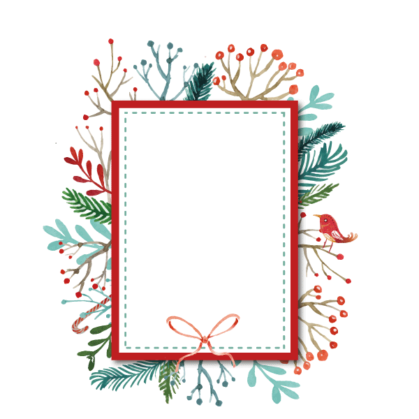 Pattern Copywriter Greeting Card White Border Christmas Clipart