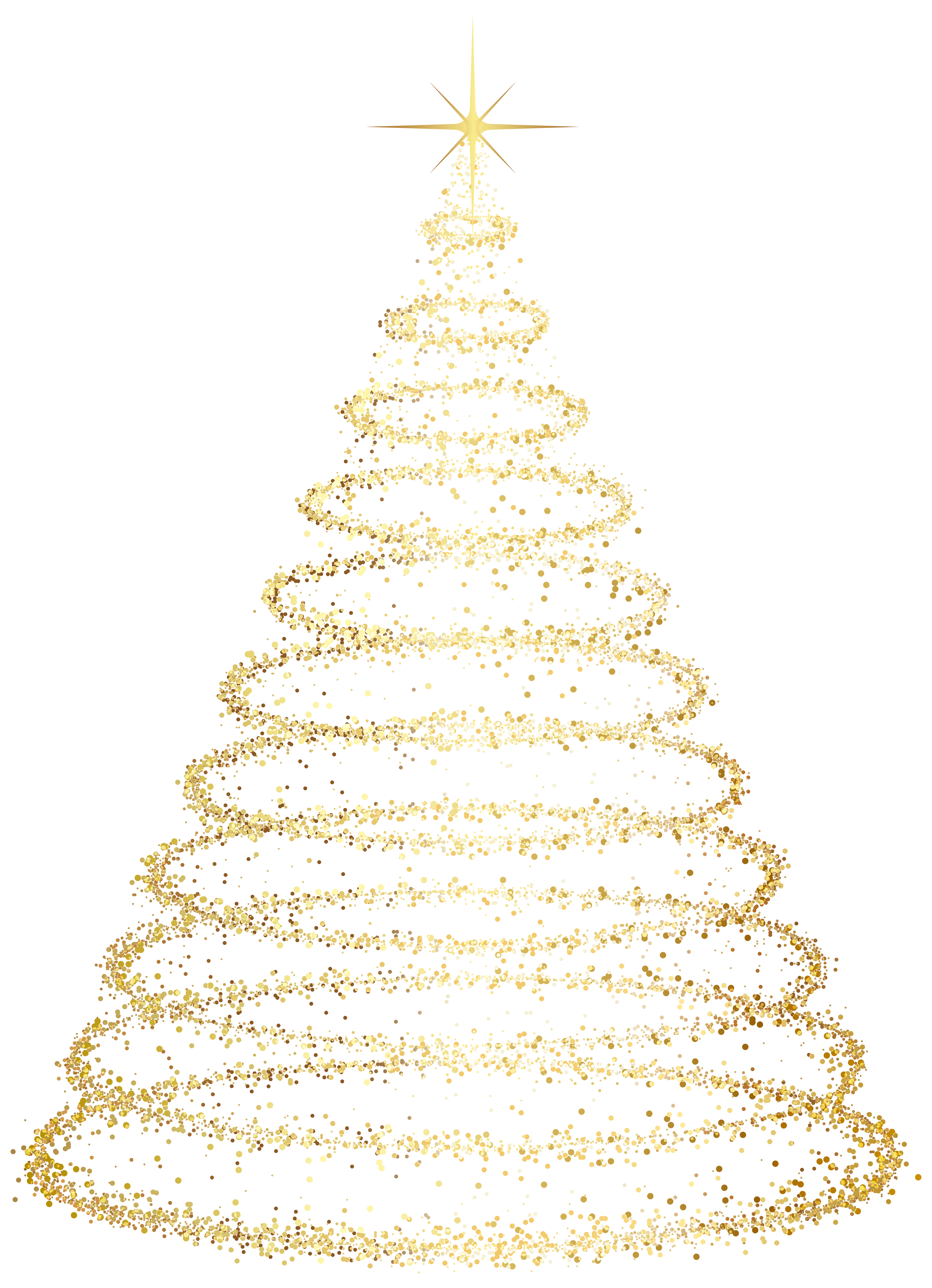 Deco Gold Tree Ornament Transparent Christmas Clipart